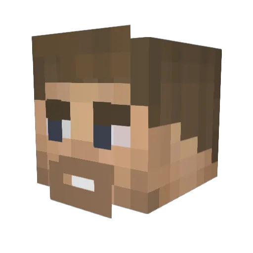 kingalpha78 Minecraft avatar head, 3D render