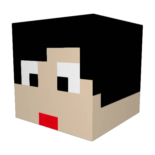 kingao_ Minecraft avatar head, 3D render