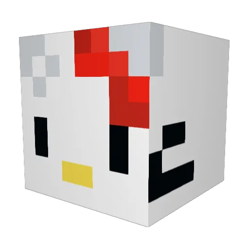 kingapod Minecraft avatar head, 3D render