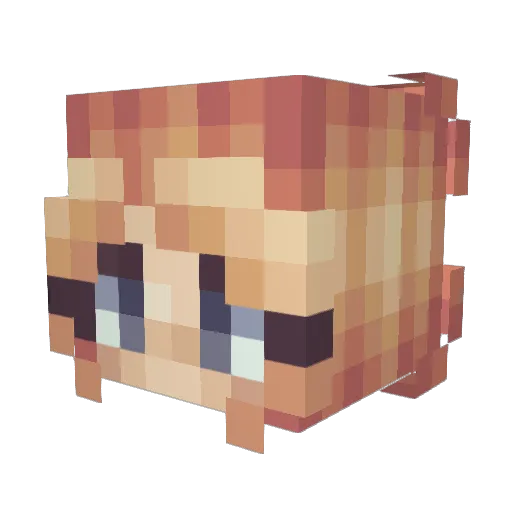 kingbeth Minecraft avatar head, 3D render