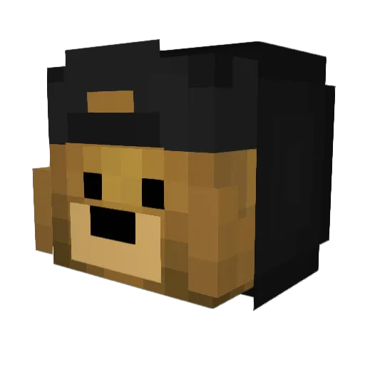 kingbloody Minecraft avatar head, 3D render