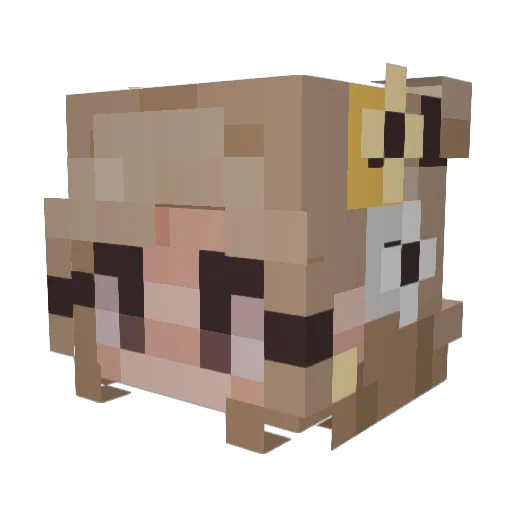 kingcadencee Minecraft avatar head, 3D render