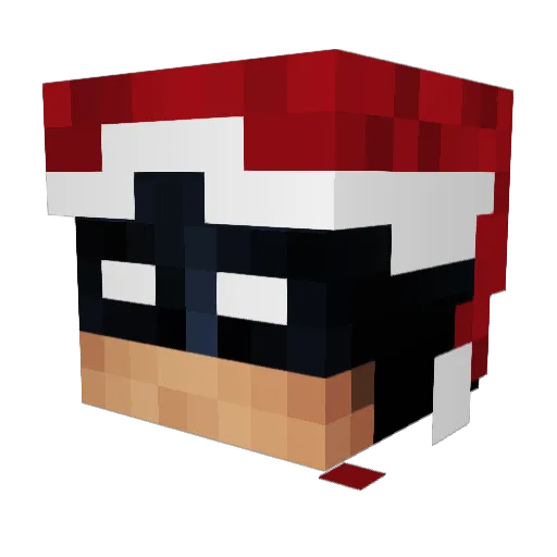 kingclned Minecraft avatar head, 3D render