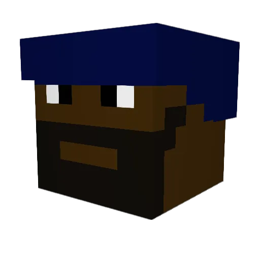 kingcurt29 Minecraft avatar head, 3D render