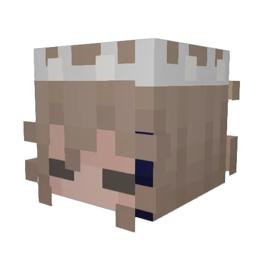 kingdarker Minecraft avatar head, 3D render