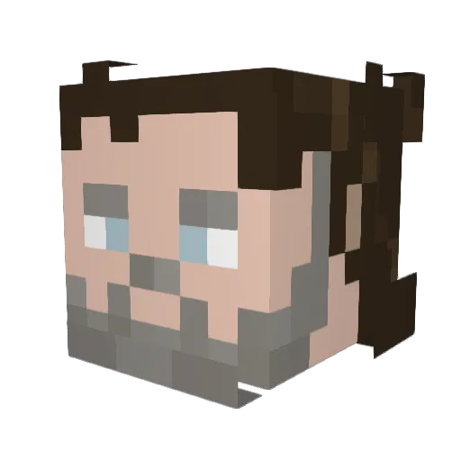 kingdejong Minecraft avatar head, 3D render