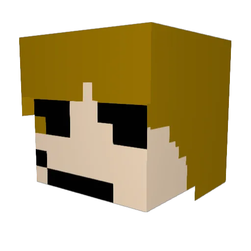 kingdoge_05 Minecraft avatar head, 3D render