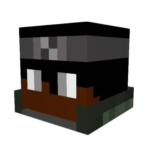 kingdotzz Minecraft avatar head, 3D render