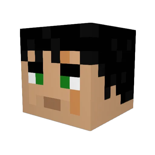kingdrossos Minecraft avatar head, 3D render
