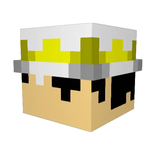 kingdwighte Minecraft avatar head, 3D render