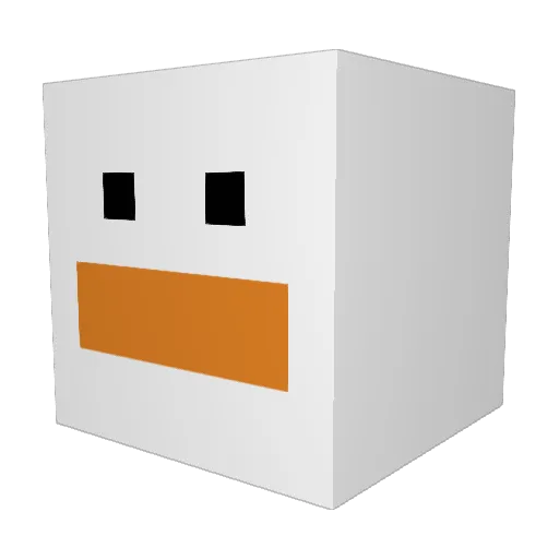 kingelingon Minecraft avatar head, 3D render