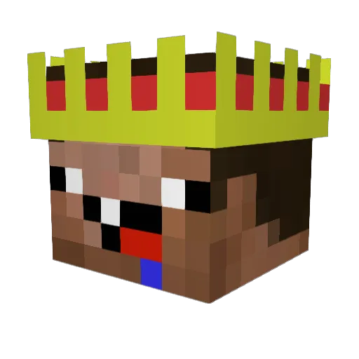 kingenadam Minecraft avatar head, 3D render