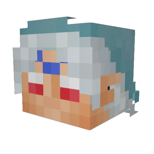 kingenderman12 Minecraft avatar head, 3D render