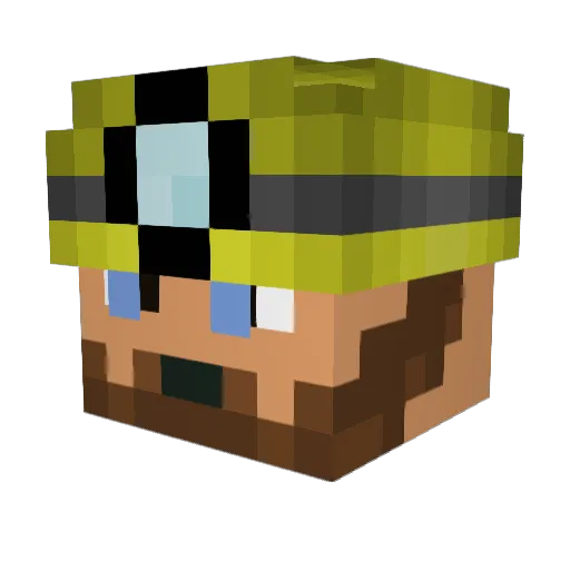 kingfifi Minecraft avatar head, 3D render
