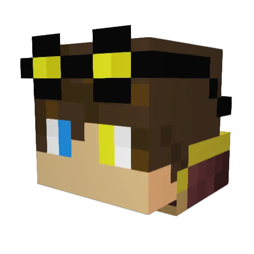 kinggokul2 Minecraft avatar head, 3D render