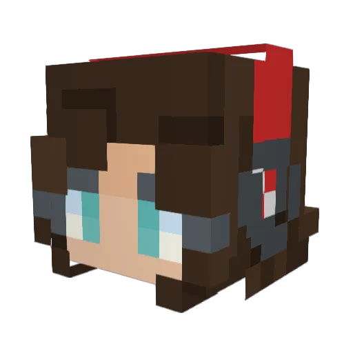 kinghello20 Minecraft avatar head, 3D render