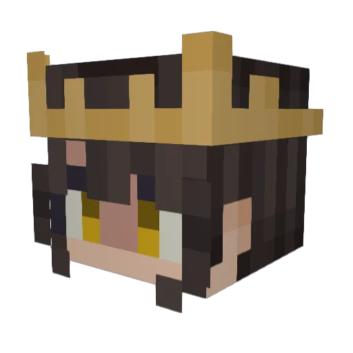 kingjem Minecraft avatar head, 3D render