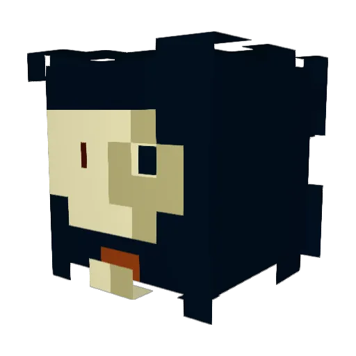 kingkaloom Minecraft avatar head, 3D render