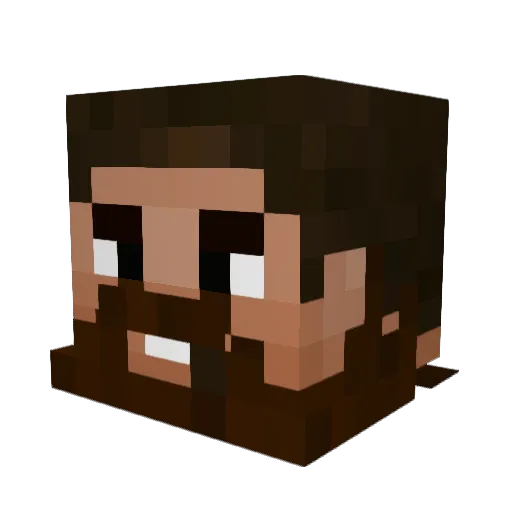 kingkarrot Minecraft avatar head, 3D render
