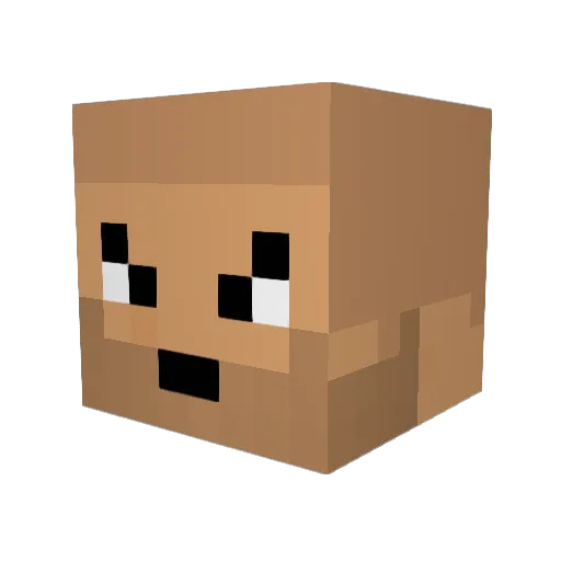kingkater Minecraft avatar head, 3D render