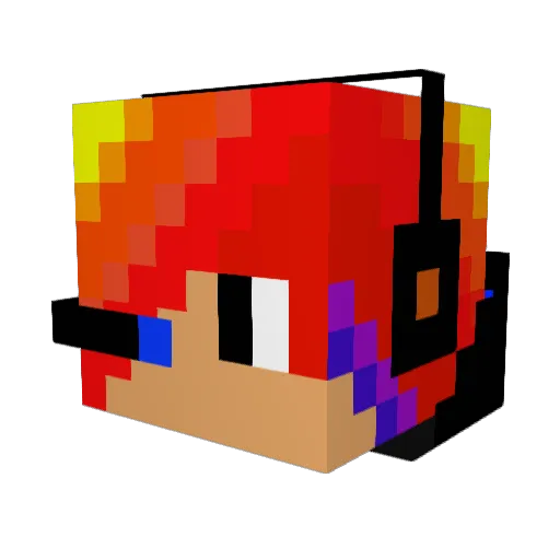 kingkedan Minecraft avatar head, 3D render