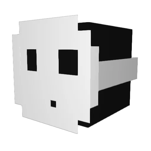 kingkiun Minecraft avatar head, 3D render