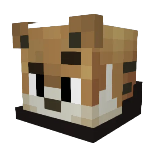 kingkolbi Minecraft avatar head, 3D render
