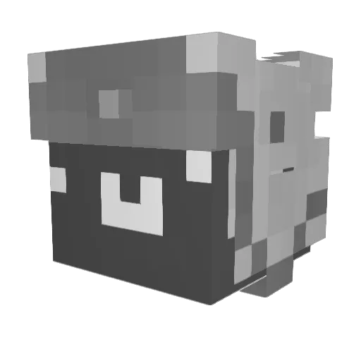kingkong1688 Minecraft avatar head, 3D render