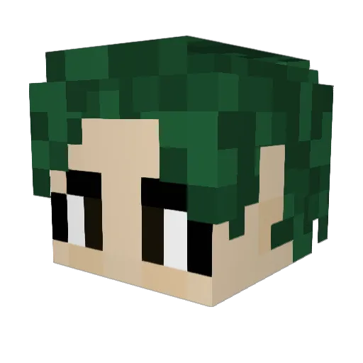 kingkoolio Minecraft avatar head, 3D render