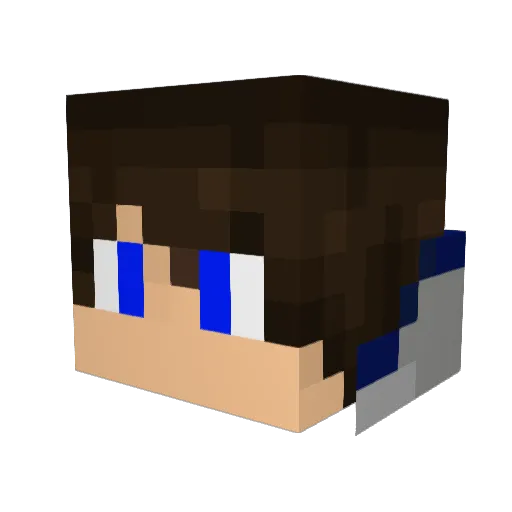 kinglaien Minecraft avatar head, 3D render
