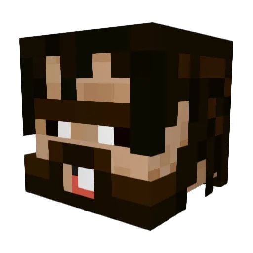kingmid Minecraft avatar head, 3D render