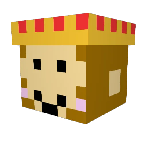 kingmikael Minecraft avatar head, 3D render