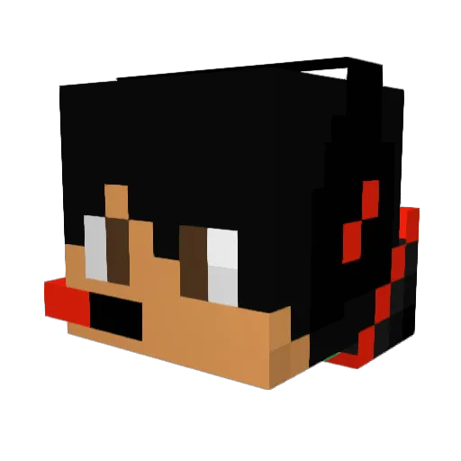 kingminecraftx Minecraft avatar head, 3D render