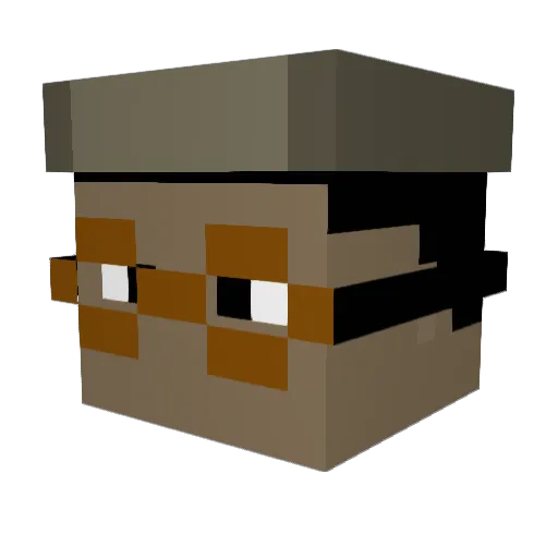 kingmoose789 Minecraft avatar head, 3D render