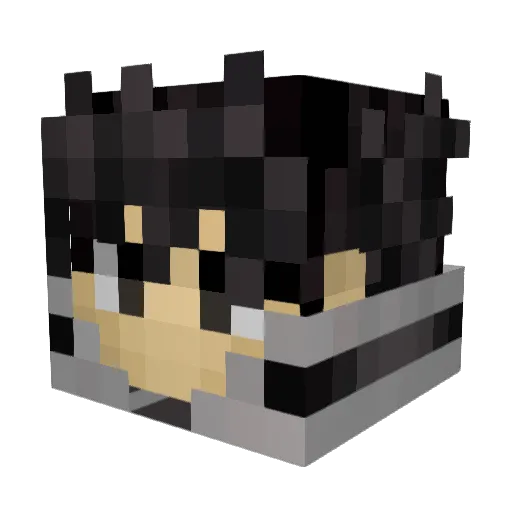 kingninjaC Minecraft avatar head, 3D render