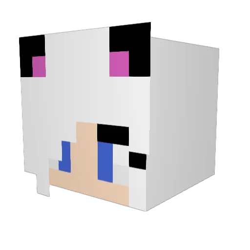 kingofanarchy Minecraft avatar head, 3D render