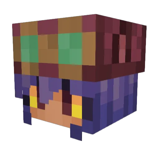 kingofcupquake Minecraft avatar head, 3D render