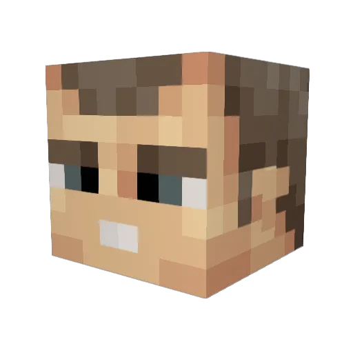 kingofgol Minecraft avatar head, 3D render