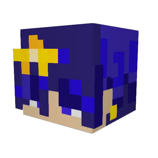 kingoflumas Minecraft avatar head, 3D render