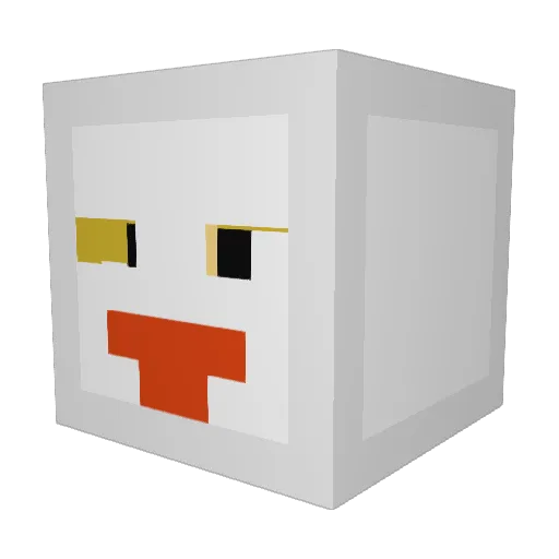kingofstorks Minecraft avatar head, 3D render