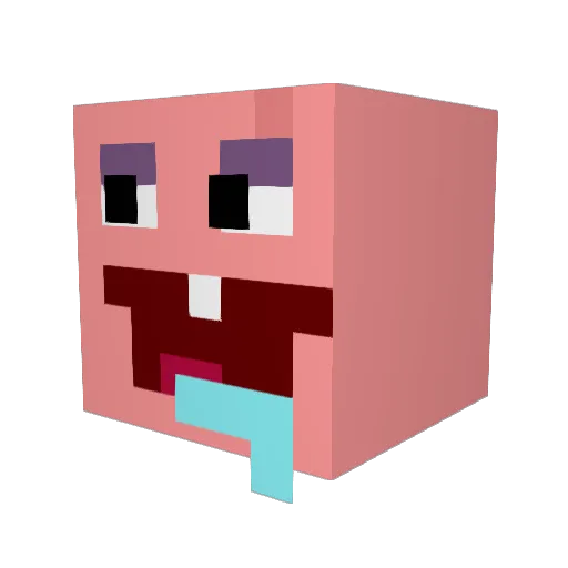 kingofthechezz Minecraft avatar head, 3D render