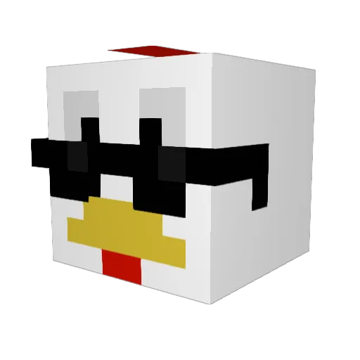 kingoftheroost Minecraft avatar head, 3D render