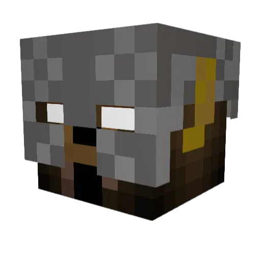 kingofwookies Minecraft avatar head, 3D render