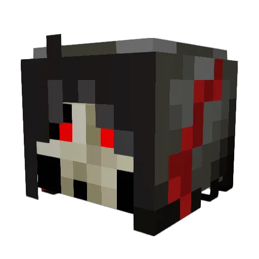 kingpf Minecraft avatar head, 3D render