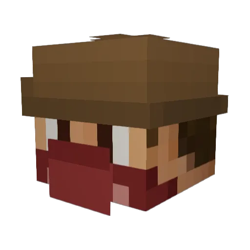 kingphatcow Minecraft avatar head, 3D render