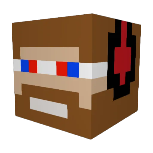kingpizzatoes Minecraft avatar head, 3D render