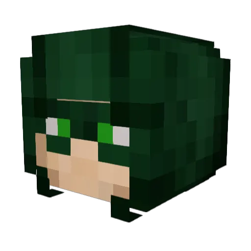 kingponi Minecraft avatar head, 3D render
