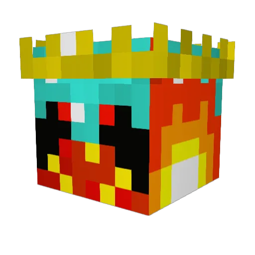kingpryo Minecraft avatar head, 3D render