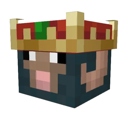 kingrobIII Minecraft avatar head, 3D render