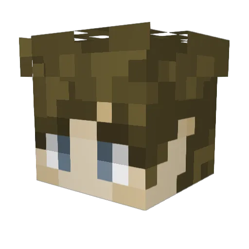 kingroots Minecraft avatar head, 3D render